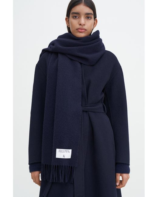 Filippa K Blue Cashmere Blend Scarf