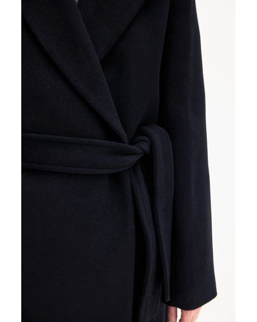 Filippa K Blue Charlotte Wool Belted Coat