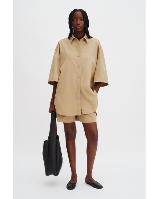 Filippa K Natural Oversized Short Sleeve Shirt