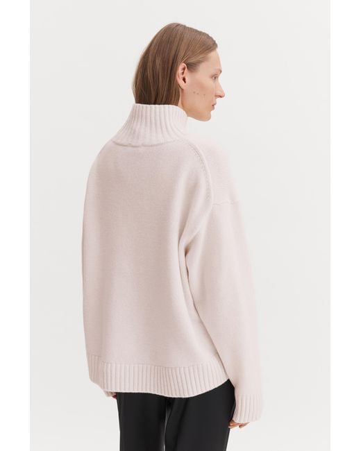 Filippa K Pink Wool Cashmere Turtleneck Sweat