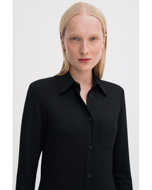 Filippa K Black Jersey Shirt Dress