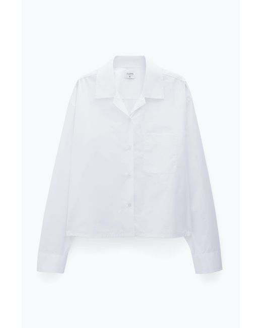 Filippa K White Cropped Poplin Shirt