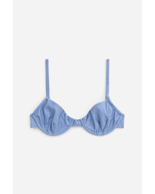 Filippa K Blue Underwire Bikini Top