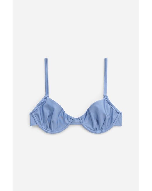 Filippa K Blue Underwire Bikini Top