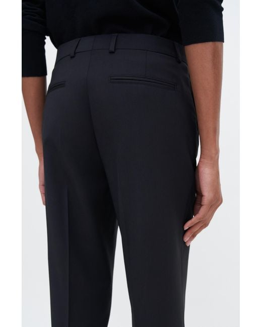 Filippa K Black Emma Cropped Cool Wool Trouser
