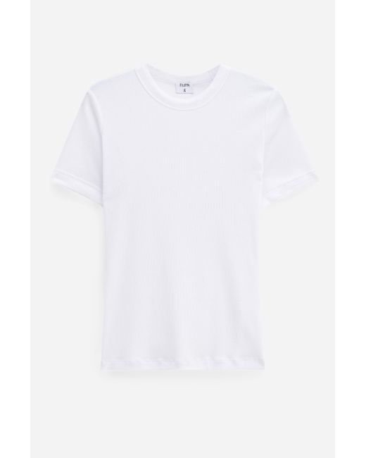 Filippa K White Soft Rib Tee