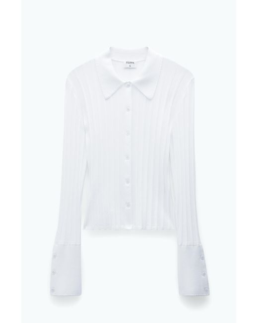 Filippa K White Knitted Shirt