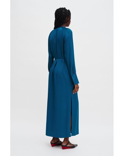 Filippa K Blue Gathered Raglan Dress