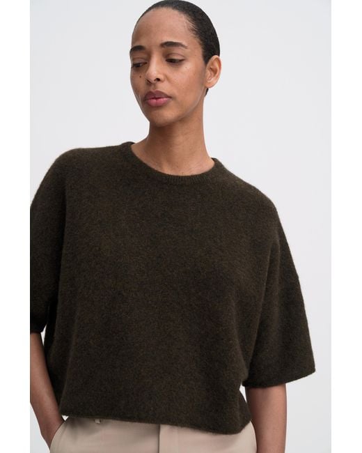 Filippa K Black Wool Yak Tee