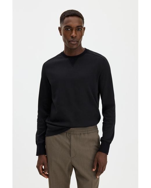 Filippa K Black Hammer Sleeve Sweater for men