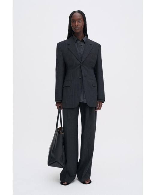 Filippa K Blue Hourglass Pinstripe Blazer