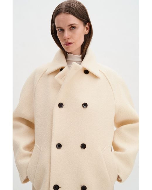 Filippa K Natural Boiled Wool Peacoat