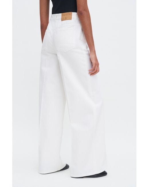 Filippa K White Wide Leg Jean