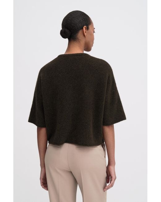 Filippa K Black Wool Yak Tee