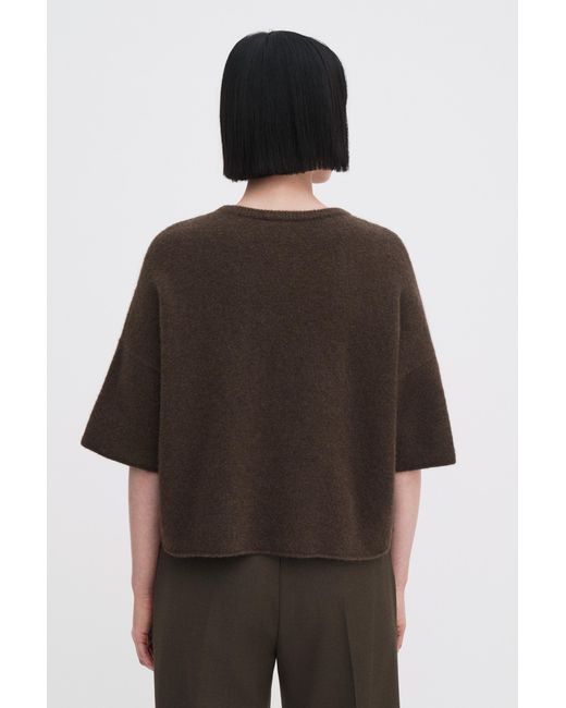 Filippa K Brown Wool Yak Tee