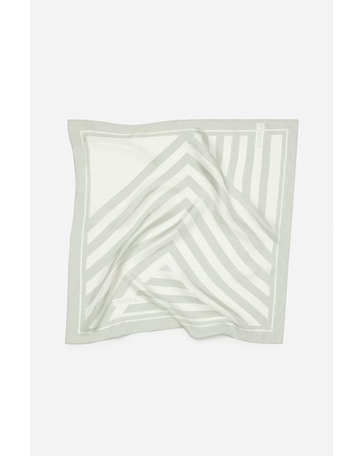 Filippa K White Printed Silk Scarf