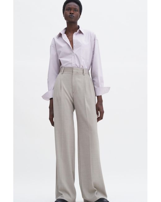 Filippa K Gray Darcey Wool Trousers