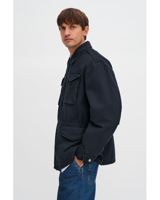 Filippa K Blue Recycled Cotton Field Jacket for men