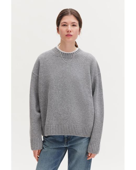 Filippa K Gray Wool Cashmere Sweater