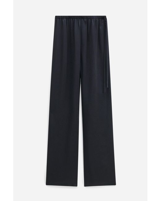 Filippa K Blue Casual Crinkle Trousers