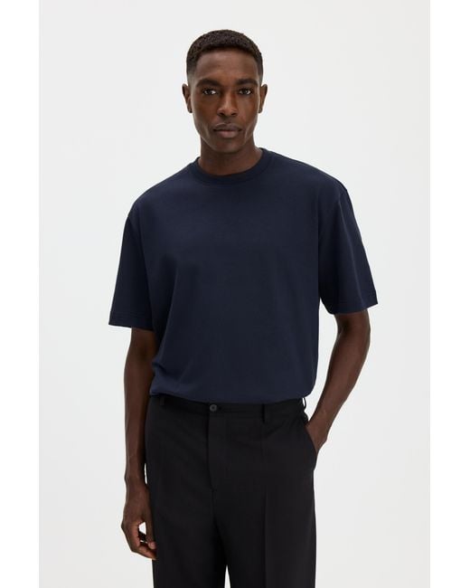 Filippa K Blue Heavy Crewneck Tee for men