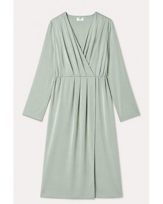 Filippa K Green Pleated Wrap Dress