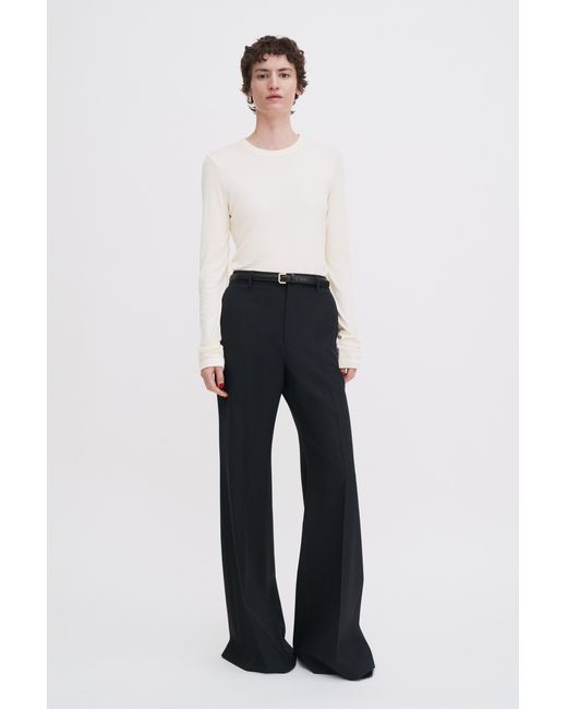 Filippa K White Soft Ribbed Jersey Top