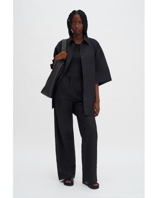 Filippa K Black Gillian Linen Trousers