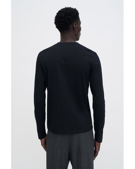 Filippa K Blue Cotton Jersey V-Neck Tee for men