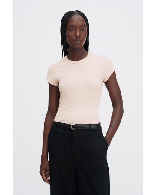Filippa K Black Fine Rib Tee