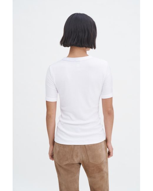 Filippa K White Soft Rib Tee