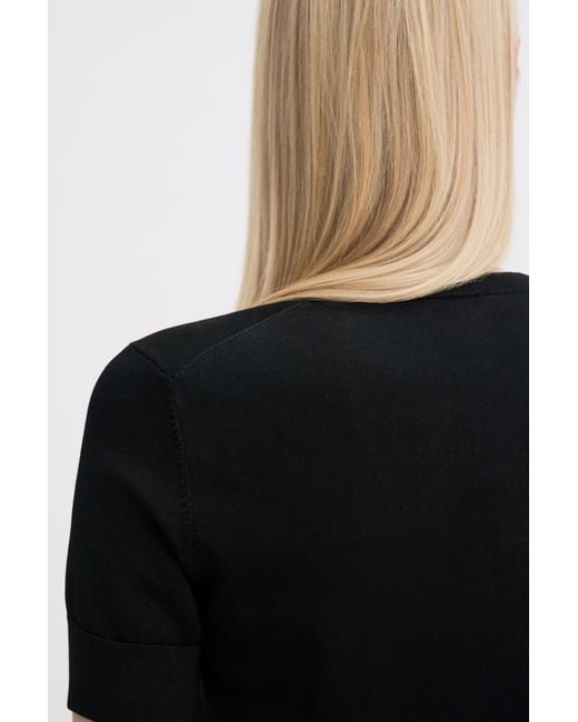 Filippa K Black Glossy Knit Top
