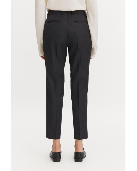 Filippa K Blue Emma Cropped Cool Wool Trousers