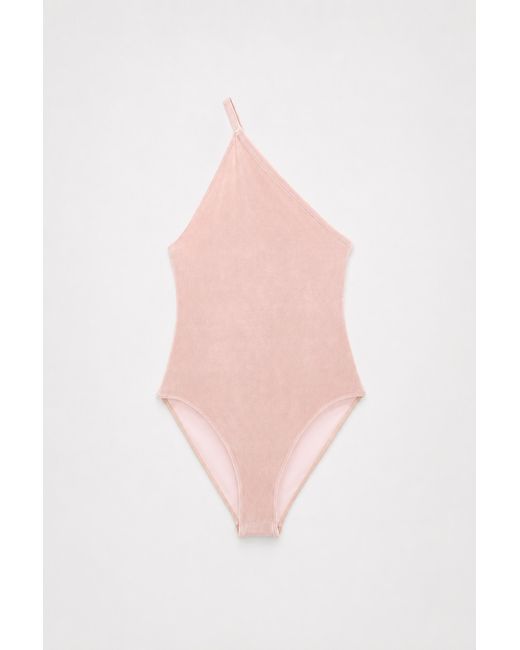 Filippa K White Asymmetric Swimsuit