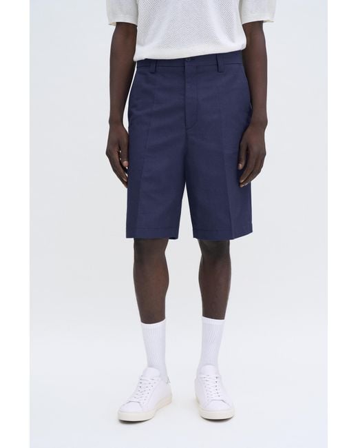Filippa K Blue Oversized Work Shorts for men