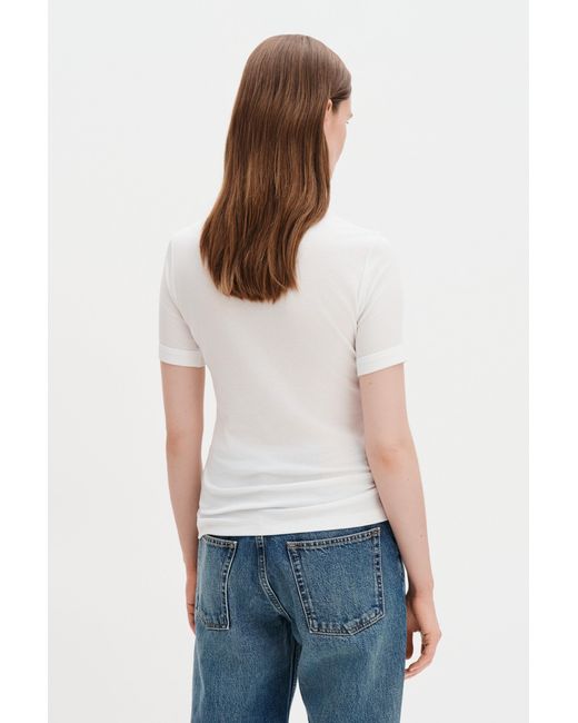 Filippa K White Soft Rib Tee