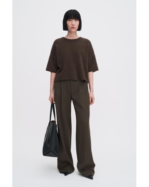 Filippa K Brown Wool Yak Tee