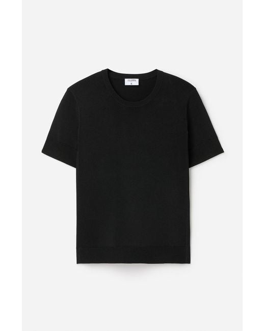 Filippa K Black Glossy Knit Top