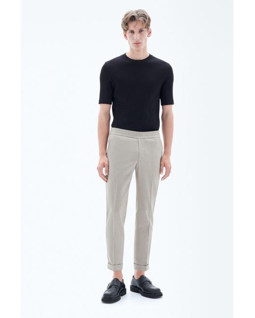 Filippa K Blue Terry Cropped Trousers for men