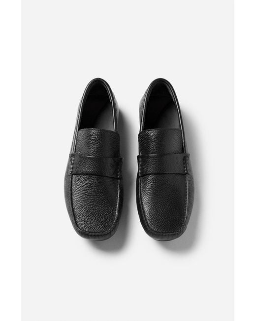 Filippa K Black Leather Driving Loafers for men