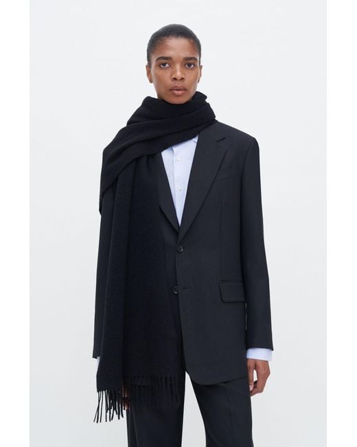 Filippa K Blue Wool Scarf