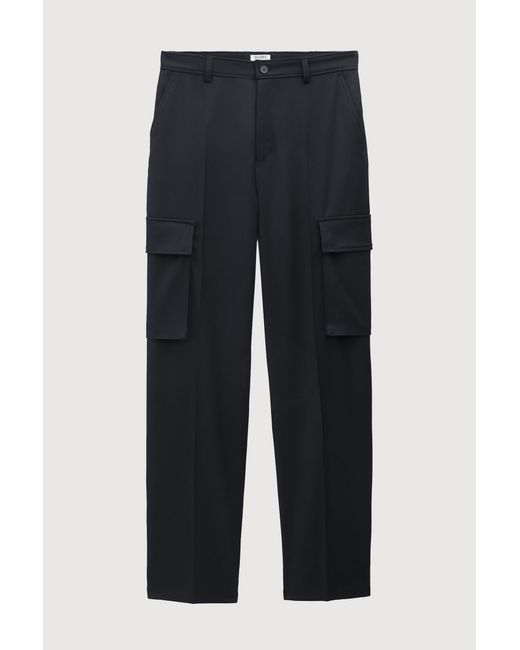 Filippa K Black Wool Twill Cargo Pants for men