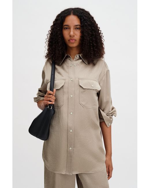 Filippa K Brown Fluid Work Shirt