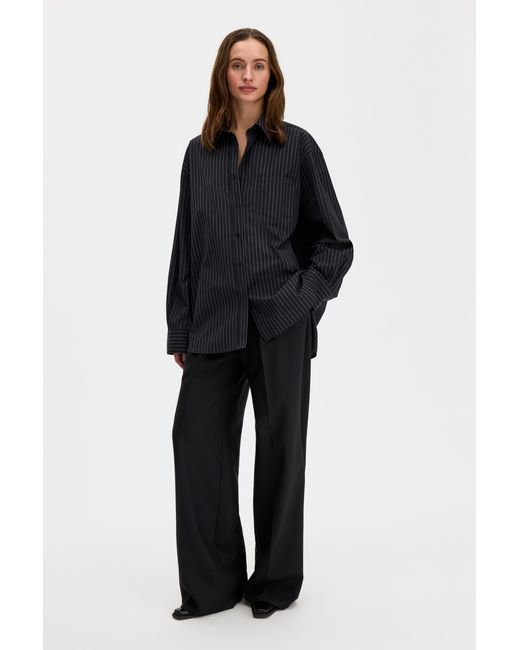 Filippa K Blue Sammy Poplin Pinstripe Shirt