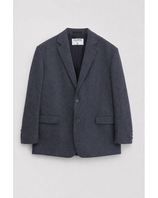 Filippa K Blue Oversized Brushed Wool Blazer for men