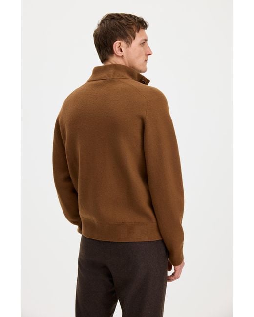 Filippa K Brown Felted Knit Overshirt for men