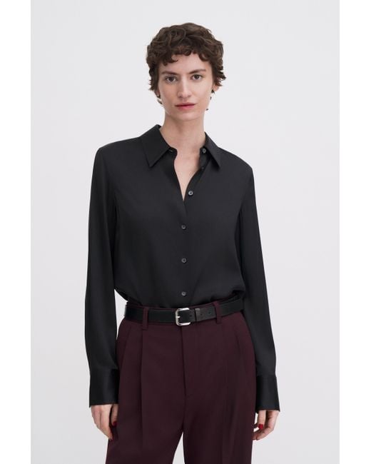 Filippa K Black Silk Shirt