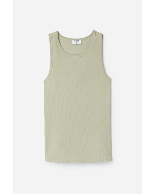 Filippa K Blue Fine Rib Tank