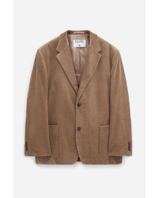 Filippa K Natural Corduroy Patch Pocket Blazer for men