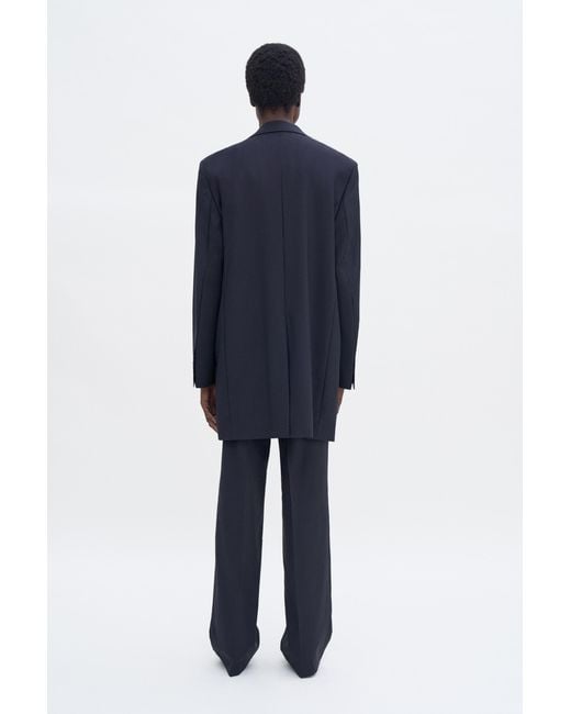 Filippa K Blue Wool Tuxedo Blazer Coat
